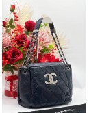 CHANEL QUILTED LEATHER CC CHAIN SHOULDER BAG