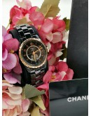 CHANEL J12 BLACK CERAMIC 37MM LADIES WATCH REF H3838 -FULL SET-