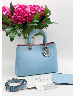 CHRISTIAN DIOR DIORISSIMO PEBBLED LEATHER BAG 