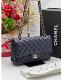 CHANEL MICROCHIP CLASSIC MEDIUM DOUBLE FLAP CAVIAR LEATHER BAG 