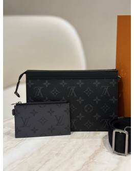 LOUIS VUITTON GASTON WEARABLE WALLET IN MONOGRAM ECLIPSE