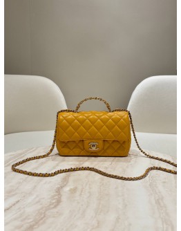 CHANEL MINI COCO HANDLE WITH RHINESTONES FLAP BAG