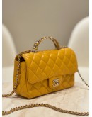 CHANEL MINI COCO HANDLE WITH RHINESTONES FLAP BAG