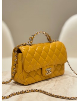 CHANEL MINI COCO HANDLE WITH RHINESTONES FLAP BAG