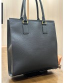 VERSACE MEDUSA TOTE BAG IN BLACK GRAINED CALF LEATHER WITH EMBOSSED CROCO LEATHER 