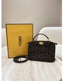 FENDI FABRIC JACQUARD FF 1974 WOVEN KNOTTED PEEKABOO BAG