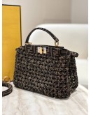 FENDI FABRIC JACQUARD FF 1974 WOVEN KNOTTED PEEKABOO BAG
