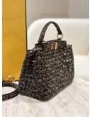 FENDI FABRIC JACQUARD FF 1974 WOVEN KNOTTED PEEKABOO BAG