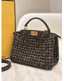 FENDI FABRIC JACQUARD FF 1974 WOVEN KNOTTED PEEKABOO BAG