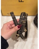 FENDI FABRIC JACQUARD FF 1974 WOVEN KNOTTED PEEKABOO BAG