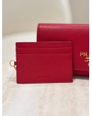 PRADA SAFFIANO LEATHER WALLET IN FIERY RED