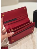 PRADA SAFFIANO LEATHER WALLET IN FIERY RED