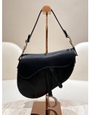 CHRISTIAN DIOR SADDLE BAG IN BLACK CALFSKIN LEATHER