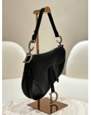 CHRISTIAN DIOR SADDLE BAG IN BLACK CALFSKIN LEATHER