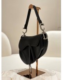 CHRISTIAN DIOR SADDLE BAG IN BLACK CALFSKIN LEATHER