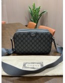 GUCCI OPHIDIA SMALL GG CAMERA BAG IN GREY GG SUPREME CANVAS WITH SILVER HARDWARE 