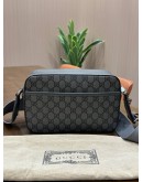 GUCCI OPHIDIA SMALL GG CAMERA BAG IN GREY GG SUPREME CANVAS WITH SILVER HARDWARE 