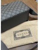 GUCCI OPHIDIA SMALL GG CAMERA BAG IN GREY GG SUPREME CANVAS WITH SILVER HARDWARE 