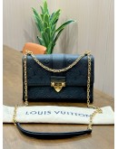 LOUIS VUITTON SAINT SULPICE CROSSBODY CHAIN BAG IN BLACK EMBOSSED MONOGRAM EMPREINTE LEATHER 