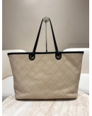 CHANEL SHOPPING FEVER TOTE BAG IN BEIGE & BLACK CAVIAR LEATHER
