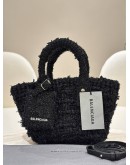 BALENCIAGA BISTRO XXS BASKET BAG IN SPARKLING TWEED