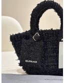 BALENCIAGA BISTRO XXS BASKET BAG IN SPARKLING TWEED