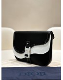 CHRISTIAN DIOR BLACK GRAINED CALFSKIN CLUTCH WITH CD BUCKLE
