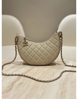 CHANEL MOON LIGHT BEIGE QUILTED LAMBSKIN