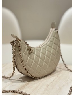 CHANEL MOON LIGHT BEIGE QUILTED LAMBSKIN