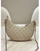 CHANEL MOON LIGHT BEIGE QUILTED LAMBSKIN