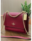 COACH KLARE CHAIN CROSSBODY BAG IN BURGUNDY RED 