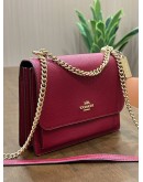 COACH KLARE CHAIN CROSSBODY BAG IN BURGUNDY RED 