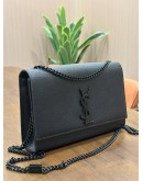 YSL YVES SAINT LAURENT SMALL KATE CHAIN BAG IN FULL BLACK 