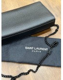 YSL YVES SAINT LAURENT SMALL KATE CHAIN BAG IN FULL BLACK 