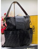 FENDI FF JACQUARD FABRIC DRAWSTRING BACKPACK