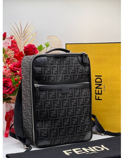 FENDI FF JACQUARD FABRIC TRAVEL BACKPACK