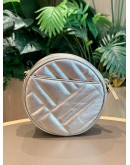 MICHAEL KORS VIVIANNE CANTEEN QUILTED LEATHER CROSSBODY BAG IN METALLIC SILVER