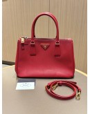 PRADA GALLERIA TOTE IN RED SAFFIANO LEATHER