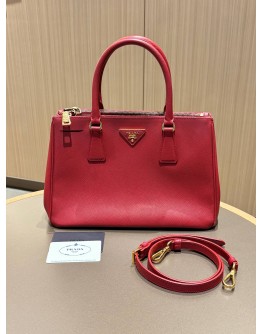 PRADA GALLERIA TOTE IN RED SAFFIANO LEATHER