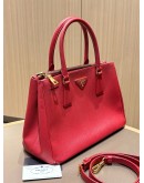 PRADA GALLERIA TOTE IN RED SAFFIANO LEATHER