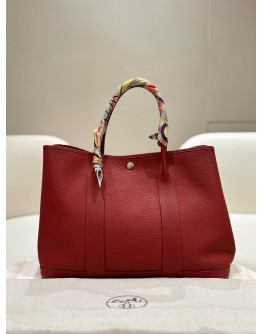 HERMES GARDEN PARTY 36 IN CAMAILS ORANGE NEGONDA LEATHER