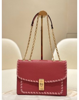 COACH LANE SHOULDER BAG WITH WHIPSTITCH IN THE ROSE / RASPBERRY PINK COLOURWAY
