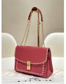 COACH LANE SHOULDER BAG WITH WHIPSTITCH IN THE ROSE / RASPBERRY PINK COLOURWAY