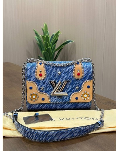 LOUIS VUITTON EPI ELECTRIC NIGHT BOX BAG WITH SHIMMERING STRASS SET “V”TWIST LOCK 