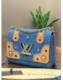 LOUIS VUITTON EPI ELECTRIC NIGHT BOX BAG WITH SHIMMERING STRASS SET “V”TWIST LOCK 