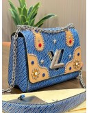 LOUIS VUITTON EPI ELECTRIC NIGHT BOX BAG WITH SHIMMERING STRASS SET “V”TWIST LOCK 