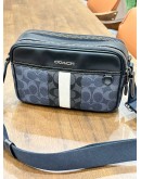 COACH GRAHAM CROSSBODY BAG IN BLOCKED SIGNATURE CANVAS WITH VARSITY STRIPE 