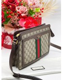 GUCCI OPHIDIA GG SUPREME CANVAS CROSSBODY BAG 