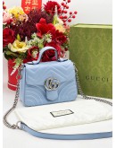 GUCCI GG MARMONT MINI MATELASSE LEATHER TOP HANDLE BAG -FULL SET-