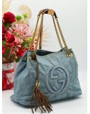 GUCCI SOHO DENIM CHAIN BAG